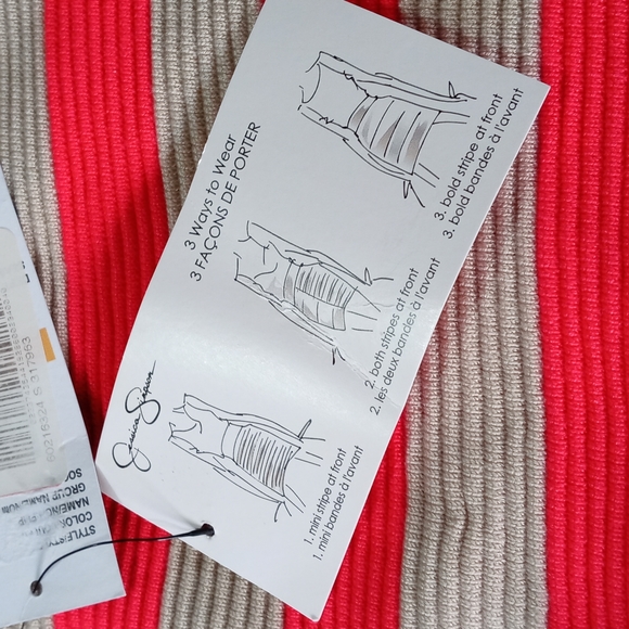 Jessica Simpson Sportswear Neon Orange/Tan Ribbed Fitted Body-Con Mini Skirt - Picture 9 of 9